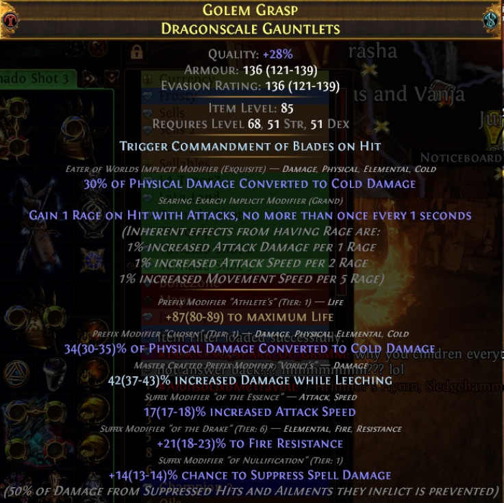 Path of Exile 60% Cold Conversion Gloves